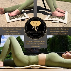 CALM ELEPHANT ORIGINAL® Tapis dacupression de qualité supérieure XL,Contient un tapis dacupression avec coussin, fibre de c
