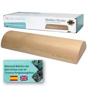 INFITNITY - Tronc Proprioceptif Plancher Pelvien - Tronc Proprioception Bois - Mesures Officielles Tronc 5P - Wood Roller Tro