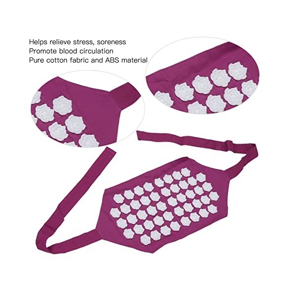 Ceinture Dacupression, Soulagement du Stress Relaxant en Tissu de Coton ABS en Forme de Fleur pour le Bas et le Haut du Dos,