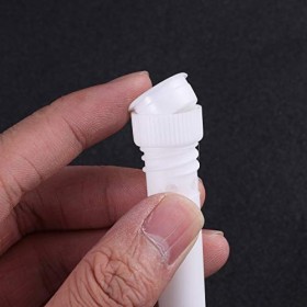 Healifty 12pcs Tubes vierges inhalateurs vides à lhuile essentielle rechargeable avec 12pcs coton-tige en acétate