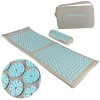 Tapis dacupression XXL pour auto-massage de relaxation - tapis dacupression avec oreiller - set dacupression pour les maux