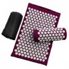 yummyfood Tapis Dacupuncture Lotus,Massage,Tapis Dacupression Champ Fleurs Coton, Plastique ABS 26,77x16,54x0,98pouces/14,9