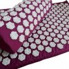 yummyfood Tapis Dacupuncture Lotus,Massage,Tapis Dacupression Champ Fleurs Coton, Plastique ABS 26,77x16,54x0,98pouces/14,9