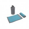 PRO 11 WELLBEING - Tapis d’acupression et oreiller avec sac de transport - gris/bleu