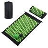 TOMSHOO Ensemble de tapis dacupression, tapis de massage Shiatsu avec coussin de tête et 2 balles de massage, sac pour soula