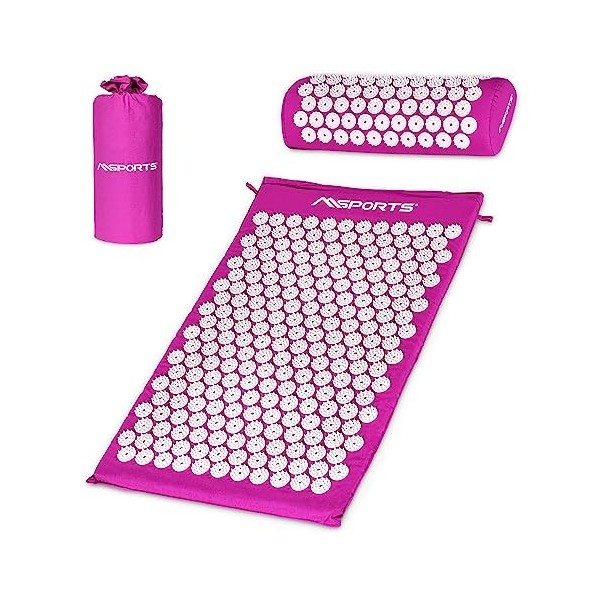 Tapis dacupression Premium - Avec tapis dacupression - Avec tapis dacupression, coussin, sac et application dentraînement