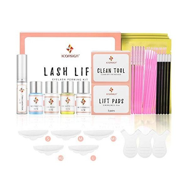 Kit Rehaussement de Cils,YIMEIR Kit de Cils Perm,Kit dextension de Cils,Lash Lift Kit,Eyelash Perming Kit pour les Salons