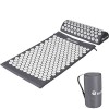 TecTake Tapis dAcupression de Fleurs Tapis Fakir de Détente Matelas de Massage 74 cm x 43 cm x 2,5 cm + 1 Coussin + 1 Sac - 