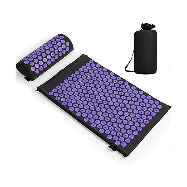 Angelkiss WXL-1000 Tapis de Yoga pour soulager la Fatigue Bébé Unisexe, Noir/Violet, 1