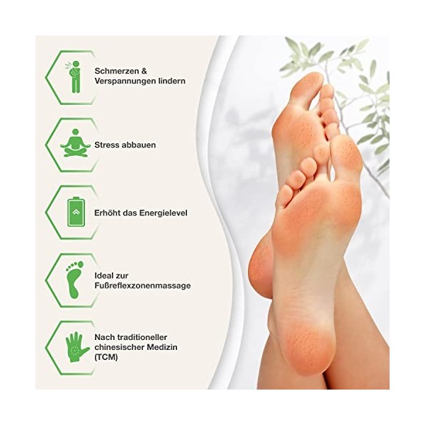BACKLAxx ® Masseur de pieds acupression – Machine de massage des pieds pour la détente du dos, de la nuque et des épaules – C
