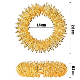 12 Pièces Anneau Dacupression, Quesuc Anneaux de Massage pour Anneau de Massage des doigts, Anneau de Massage des Doigts/Ann