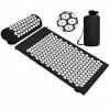 Angelkiss Kit dacupression Tapis dacupression avec coussin pour relaxation et massage apaisants, soulagement des maux de do