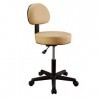 Master Massage Backrest Tabouret pivotant avec Dossier réglable en Hauteur pour Pratique Beige