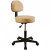 Master Massage Backrest D00143 Tabouret pivotant avec dossier réglable en hauteur Beige