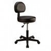 Master Massage Backrest Tabouret pivotant avec dossier réglable en hauteur Noir