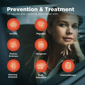 ReliefBand 1.5 Motion Sickness Wristband - Facile à utiliser, rapide et sans médicament, la bande de soulagement des nausées 