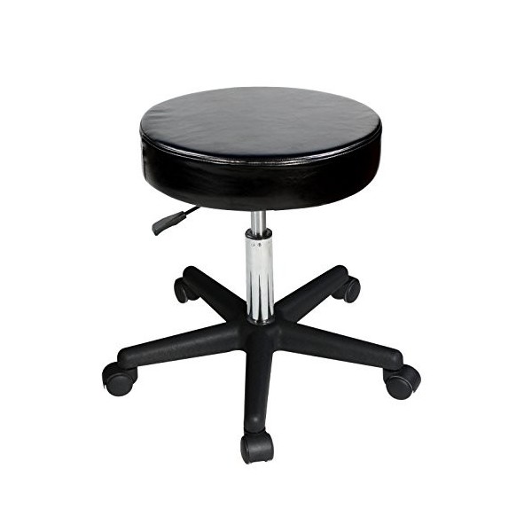 Master Massage Non-Costco Tabouret de travail sur roulettes Noir