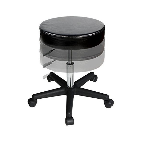 Master Massage Non-Costco Tabouret de travail sur roulettes Noir