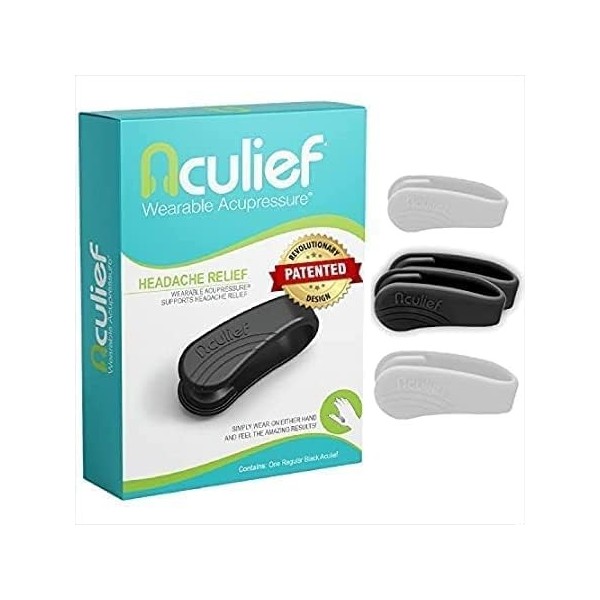 Aculief Pince dAcupression Anti Stress pour Lutter Contre les Maux de Tête et les Migraines - Accessoire Anti Stress à Utili