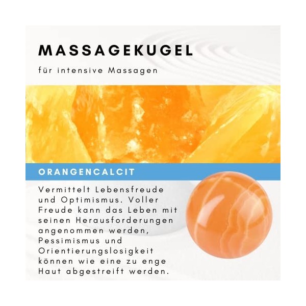 Lapis Vitalis 0504201003 Boule de massage Orange 7 cm