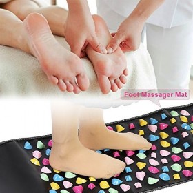 Tapis de massage des pieds, coussin de pierre de marche de réflexologie tapis de masseur de marche dacupression manuelle sou