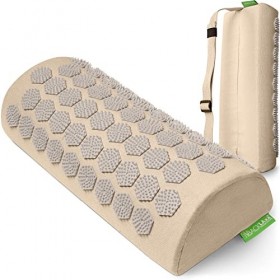 BACKLAxx ® Coussin massage acupression – Coussin picot pour la détente du dos, de la nuque et des épaules – Tapis d acupressi
