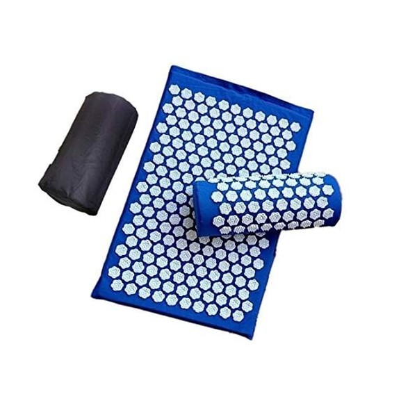 Set de Tapis dacupression Long Multifonction pour Aider à libérer Les Muscles du Cou Bleu Roi