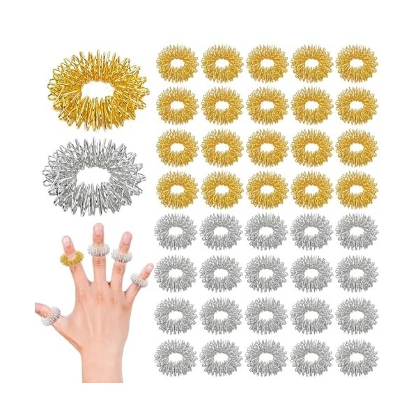 80 Pcs Anneaux de Massage des Mains, Bague de Massage Des Doigt, Anneaux de Massage des Doigts, Bague de Massage des Doigts p