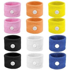 Divono Lot de 6 paires/12 bracelets dacupression anti-nausées pour adultes et adolescents - Bracelets dacupression pour le 