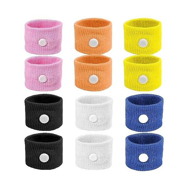 Divono Lot de 6 paires/12 bracelets dacupression anti-nausées pour adultes et adolescents - Bracelets dacupression pour le 