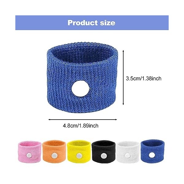 Divono Lot de 6 paires/12 bracelets dacupression anti-nausées pour adultes et adolescents - Bracelets dacupression pour le 