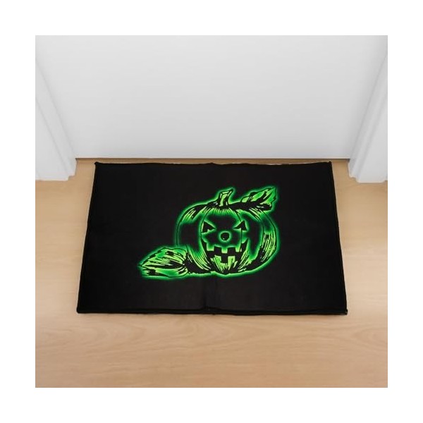 DATIFF Tapis Porte Citrouille dhalloween Décorations dHalloween Tapis de Porte Halloween Extérieur pour décoration dhallow