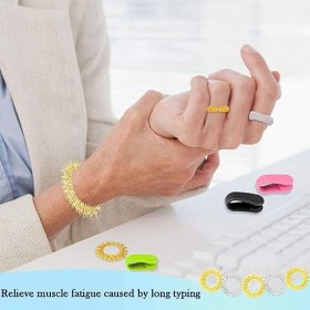 16 Pièces Pince Dacupression Anti Stress Anneau Dacupression, Anneaux de Massage pour Anneau de Massage des Doigts, Anneau 