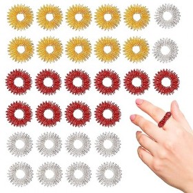 30 Pièces Doigts Bagues de Massage, Anneau de Massage des Doigts, Acupressure Anneaux de Massage, Anneau dAcupressure, Bague
