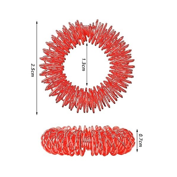 30 Pièces Doigts Bagues de Massage, Anneau de Massage des Doigts, Acupressure Anneaux de Massage, Anneau dAcupressure, Bague