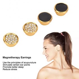 1 Paire De Boucles Doreilles Dacupression Magnéthérapie Detoxi, Clip Rond Sur les Boucles Doreilles Amincissantes Dacupre