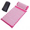 Set de Tapis dacupression Long Multifonction pour soulager Les Muscles du Cou Rose