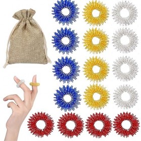 Bague dacupression, anneau de massage des doigts, bague de pression des doigts, réduction de la pression et activant le sang