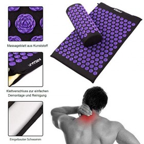 Coussin dacupression, tapis dacupuncture, 1 oreiller 1 oreiller avec sac - Coussin dacupression et coussin pour soulager l