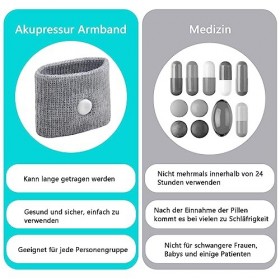 Lot de 2 bracelets dacupression anti-nausées gris pour nausées de grossesse, mal de mer, nausées de voyage sans effets secon
