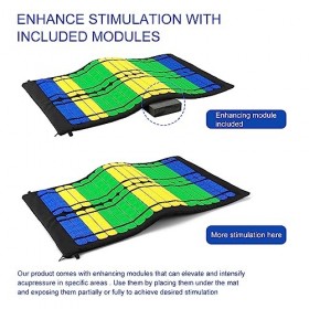 Ensemble De Coussin Dacupression Avec Pochette De Voyage, Tapis Acupression Fleur De Lotus, Tapis Massage Pour La Détente Du