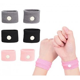 6PCS Bracelet Anti Nausée, Bracelet de Soulagement de Nausée Naturel Acupression, Bandes de Poignet pour Mal des Transports C