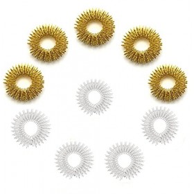 Spiky Sensory Rings Massage des Doigts 10 Pièces Anneau dacupression,Anneau Dacupression pour Anneaux de Massage,Bague À Re