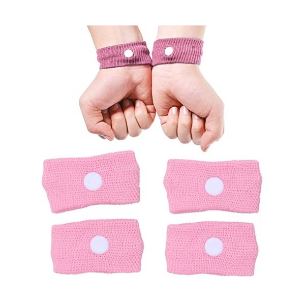 2 paires de bracelets dacupression anti-nausée pour soulager le mal des transports - Pour les enfants et les adultes
