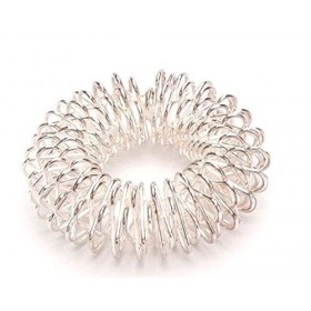 Anneau de massage des doigts argenté, anneau dacupression