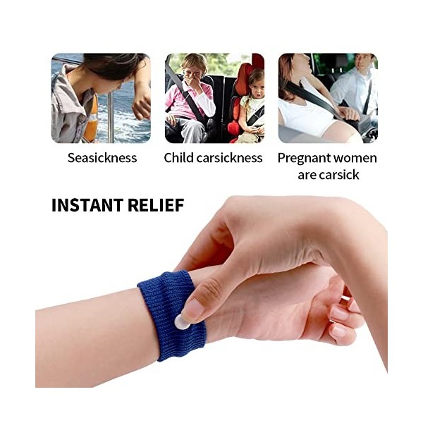 Lot de 6 paires de bracelets anti-mal des transports pour enfants et adultes, anti-nausées, pour soulager les nausées, en voi