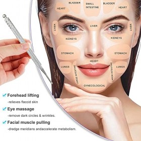 Bâton dacupression,Palpeur Auriculothérapie,Auriculotherapie Aiguille,Acier Inoxydable,Bâton dacupression Oreille et Point 