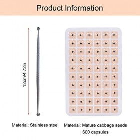 600 Pièces Autocollant de Massage Doreille, Acupoint Massage Tool, Stylo Dacupression, Outils de Réflexologie Faciale à Dou