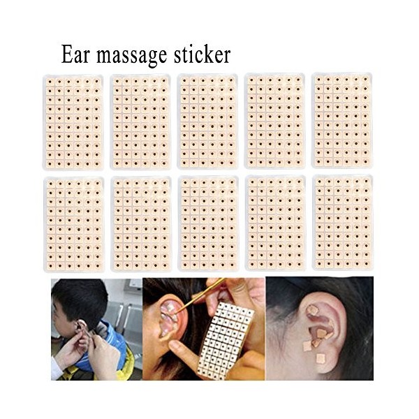 600 Pcs Jetable Oreille Presse Graines Acupuncture Vaccaria Plâtre Bean Acupoint Massage Outil