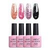 AIMEILI Vernis Semi Permanent Pailleté Caméléon Thermique Température Changement 6 Couleurs 10ml, Lot Vernis à Ongles Gel UV 